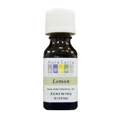 Aura Cacia 100% Pure Aromatherapy Lemon Essential Oil - 0.5 Oz